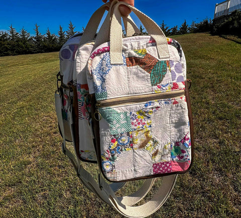 Vintage Quilted Crossbody Bag