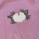Foral Pumpkin Embroidered