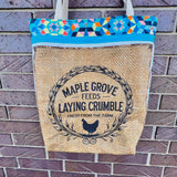 Reproduction Feed sack Quilted Tote