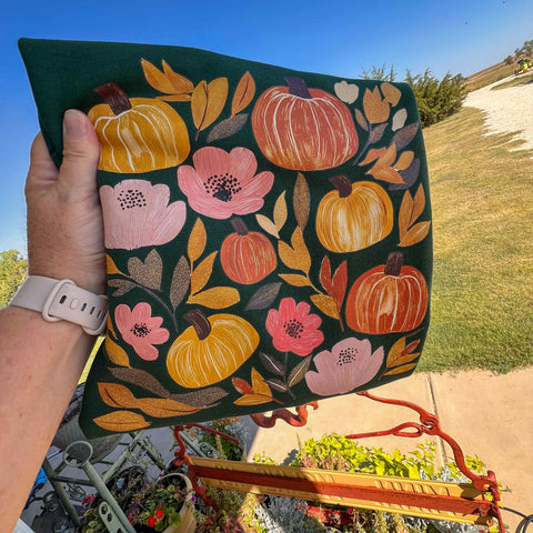 Boho Floral Pumpkin