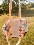 Vintage Quilt Cross Body Tote Bag