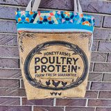 Reproduction Feed sack Quilted Tote