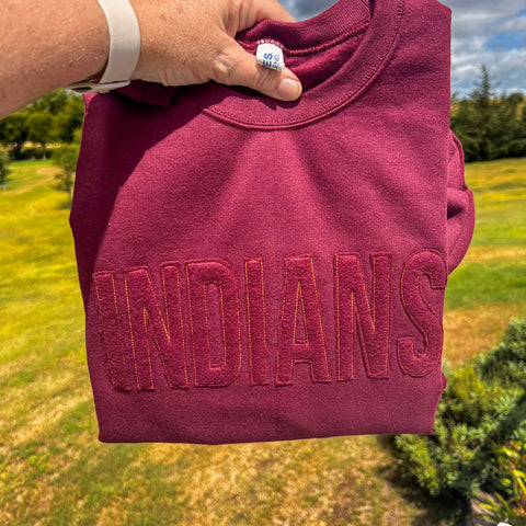 Indians Tone on Tone Applique