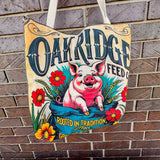 Reproduction Feed sack Quilted Tote