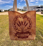 Faux Feed sack Quilted Tote