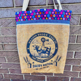 Reproduction Feed sack Quilted Tote