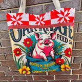 Reproduction Feed sack Quilted Tote