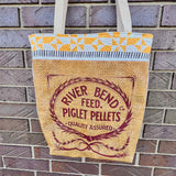 Reproduction Feed sack Quilted Tote