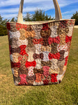 Faux Feed sack Quilted Tote