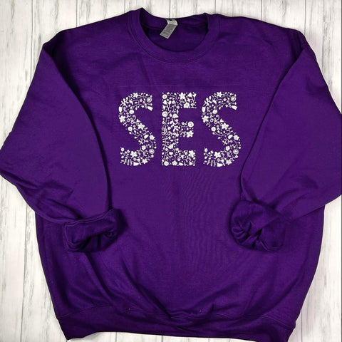 South East of Saline Floral Embroidery Sweatshirt