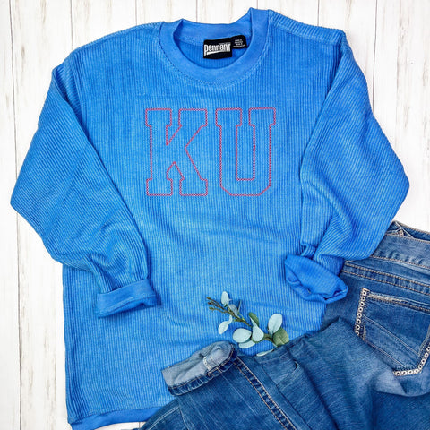 KU Outline Corded Sweatshirt