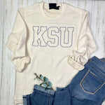 KSU Outline Corded Sweatshirt